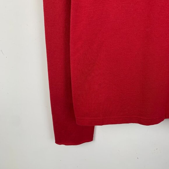 Givenchy Red Wood Print Cotton Round-Neck Long-Sleeved Knitted Sweater XL New W/ - Picture 6 of 8
